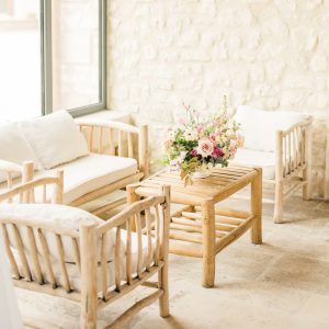 Salon teck naturel