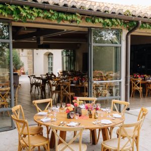 Table en bois ronde 8 personnes